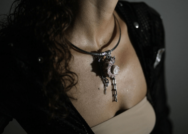 'silver fall' necklace