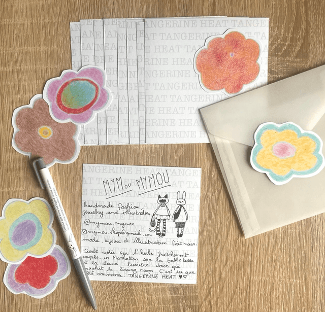 'tangerine' writting paper set