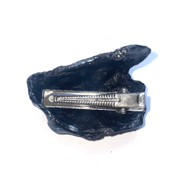 'black glitter' hairclip