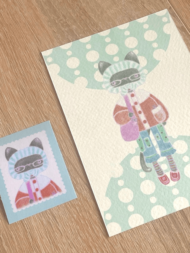 'Neige' postcard