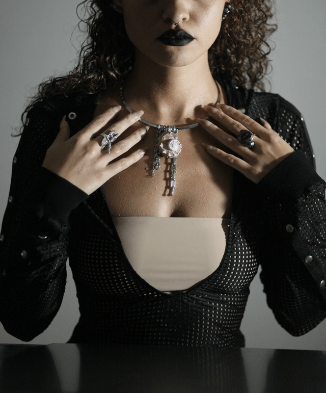 'silver fall' necklace