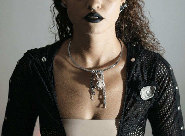 'silver fall' necklace
