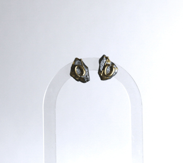 'melt stone' earrings