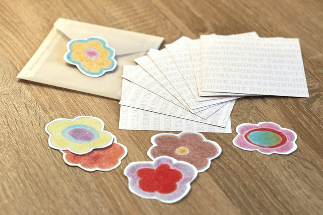 'tangerine' writting paper set