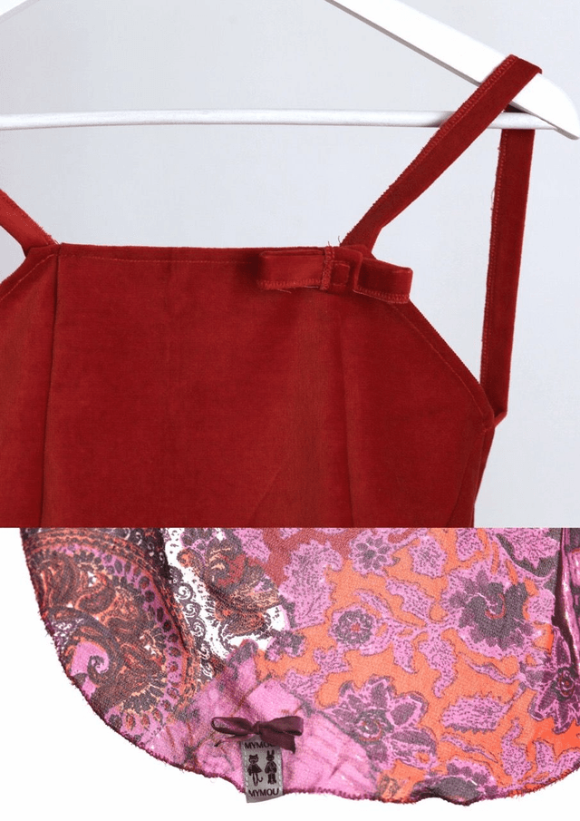 velvet backless top S-M