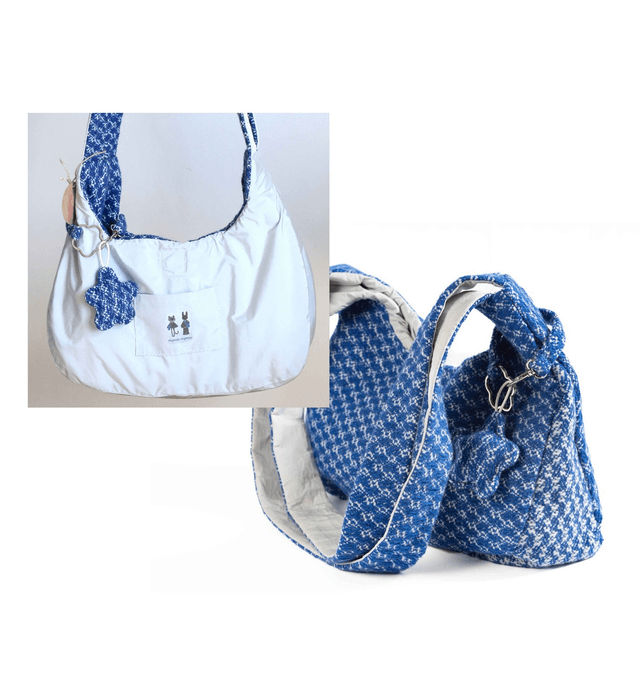 shoulder bag - blue duo