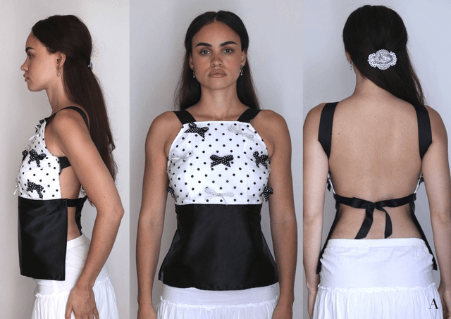 bows backless top XS-S