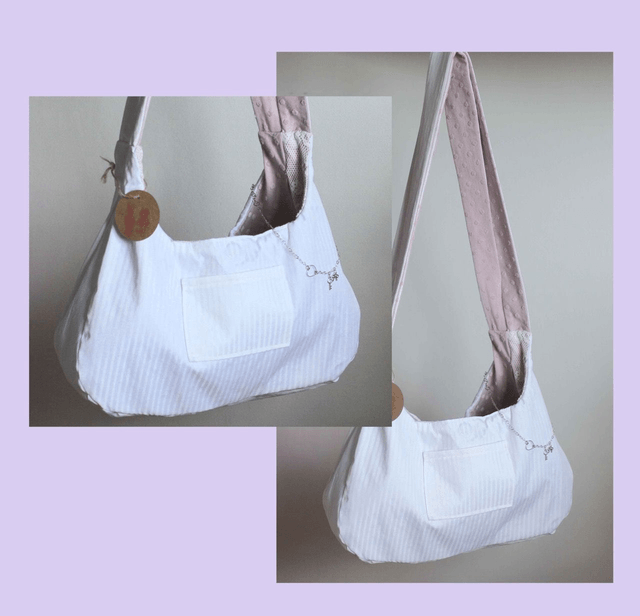 lace shoulder bag and chain