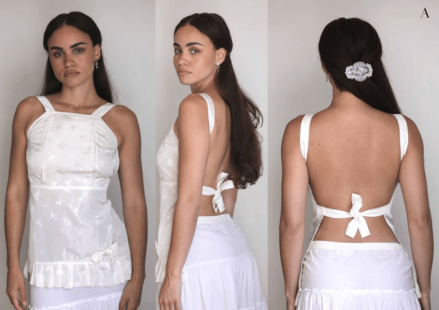 silky backless top S-M
