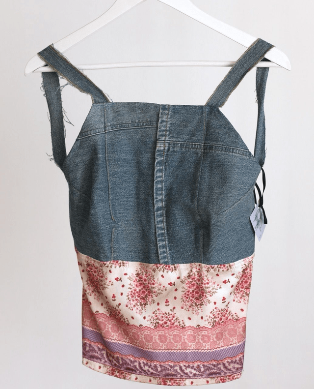 jean backless top S-M