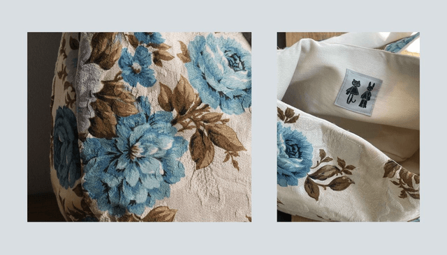 flower reversible shoulder bag