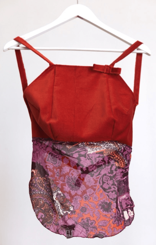 velvet backless top S-M