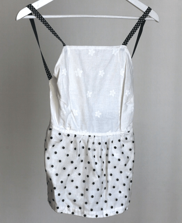 polka dot backless top S/M-M